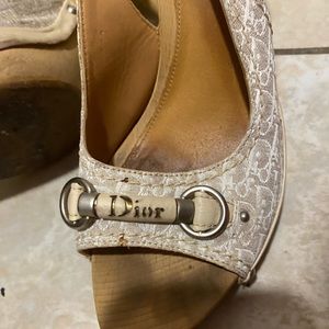 dior wooden heels